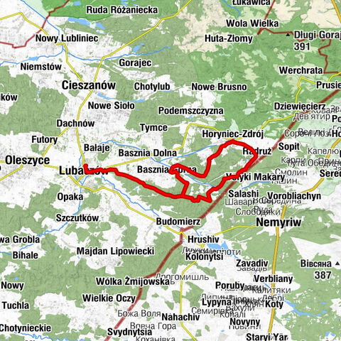 Lubaczów - Bar Jadło u Króla - Kaplica cmentarna - Kościół pw. Błogosławionego Jakuba Strzemię