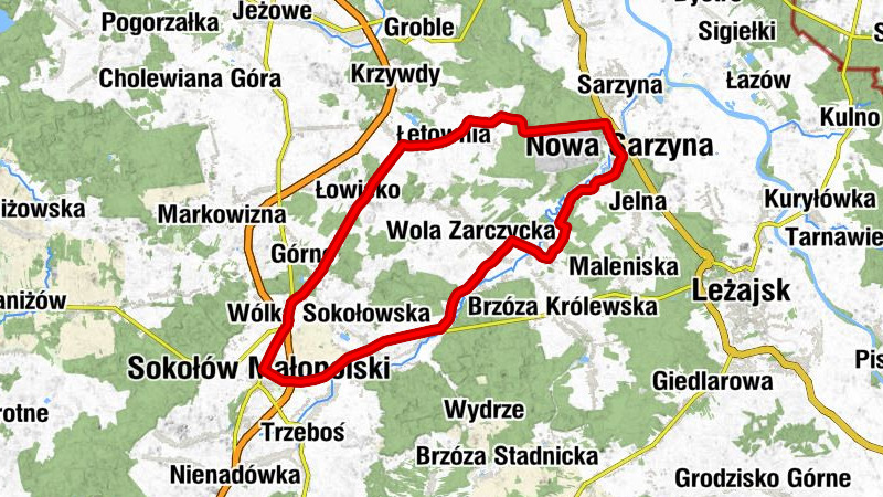 Sokołów Małopolski - Nowa Sarzyna - Kościół św. Jana z Dukli - Łysa Góra