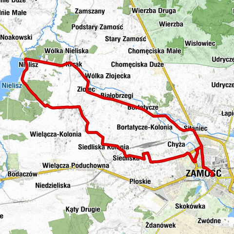 Osiedle Planty - Kościół pw. Błogosławionego Czesława w Siedliskach - Kościół pw. Świętego Wojciecha i Matki Bożej Różańcowej w Nieliszu - Kościół pw. Matki Bożej Fatimskiej w Bortatyczach
