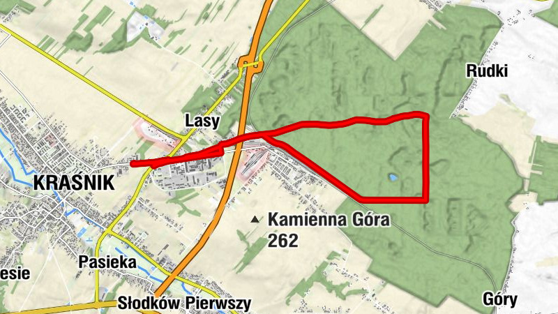 Kraśnik - Karczma Myśliwska - Lasy - Dwugajówka