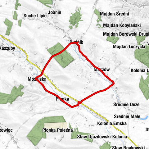 Rudnik - Maszów - Płonka Poduchowna - Płonka
