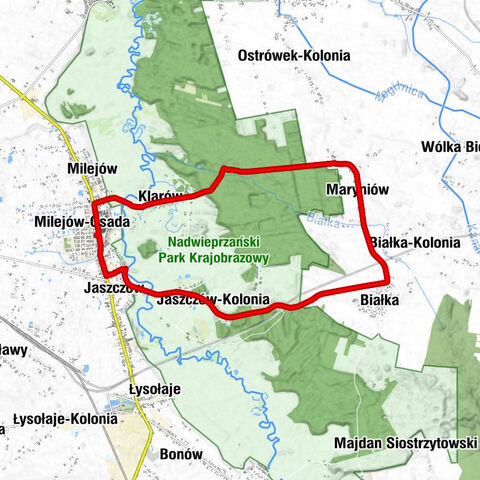 Milejów-Osada - Cotujeta - Klarów - Maryniów