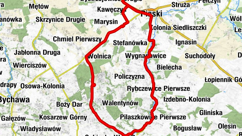 Janówek - Kościół pw. Najświętszego Serca Pana Jezusa - Kaplica cmentarna - Piaski