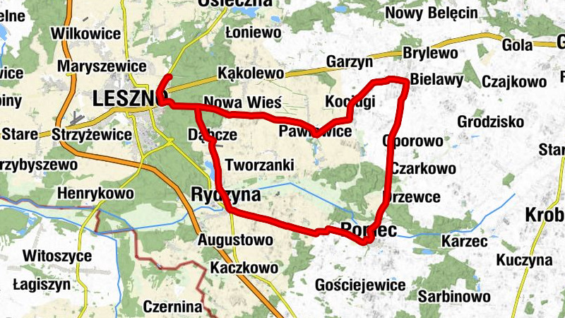 Leszno Grzybowo - Leszno - Poniec - Kościół św. Katarzyny Aleksandryjskiej