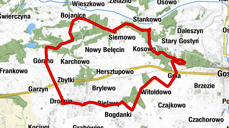 Gola - Bojanice - Górzno - Drobnin