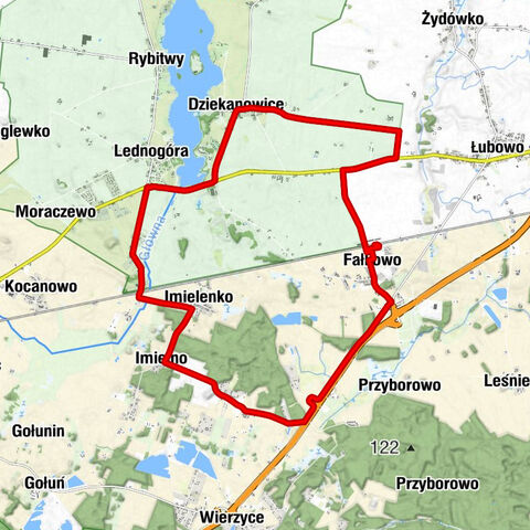 Fałkowo - Chwałkówko - Karczma Lubczynek - Kościół pw. św. Marcina