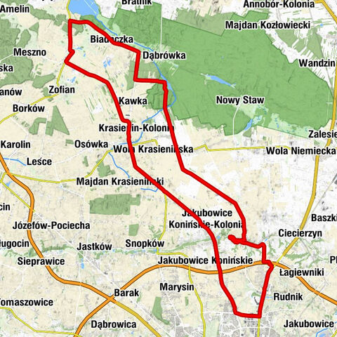 Biadaczka - Lublin - Starościn-Kolonia