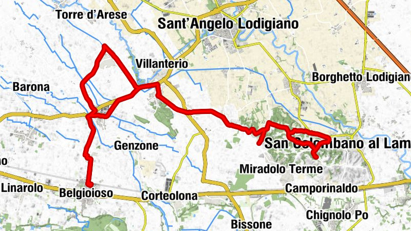Belgioioso - Filighera - Buttirago - San Colombano al Lambro