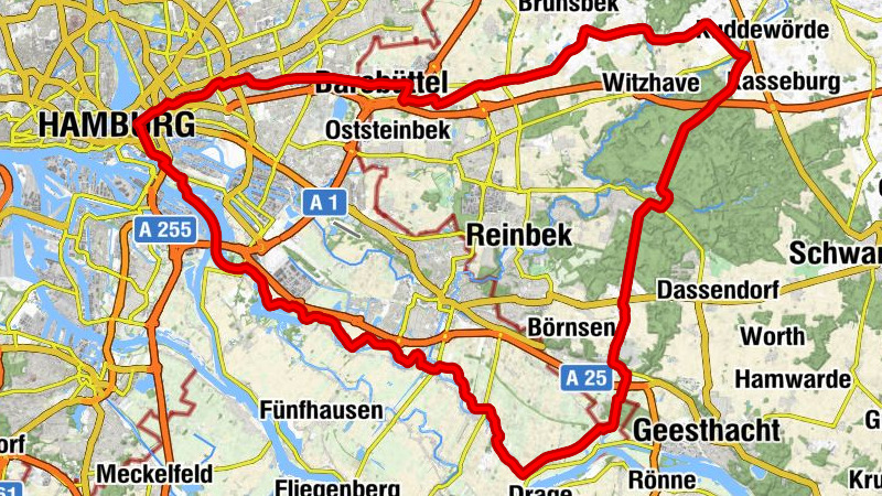 Lohmühlenstraße - St. Johannis Curslack - St.-Martin-Kapelle in Escheburg - Hamburg