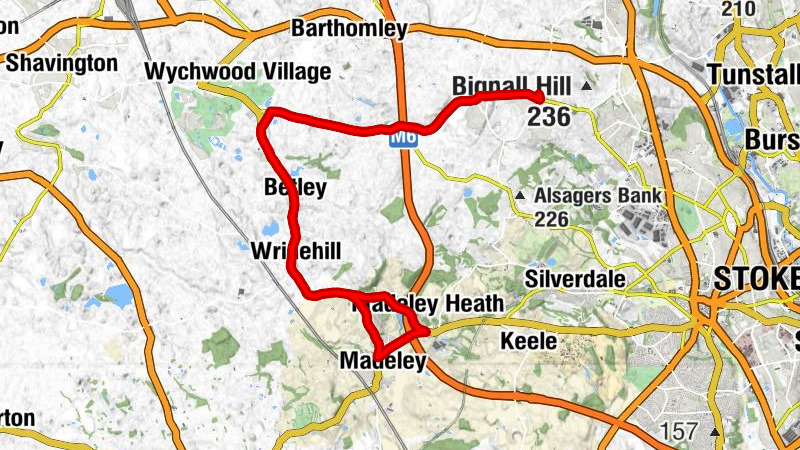 Newcastle-under-Lyme - Bignall End - Audley - All Saints Balterley