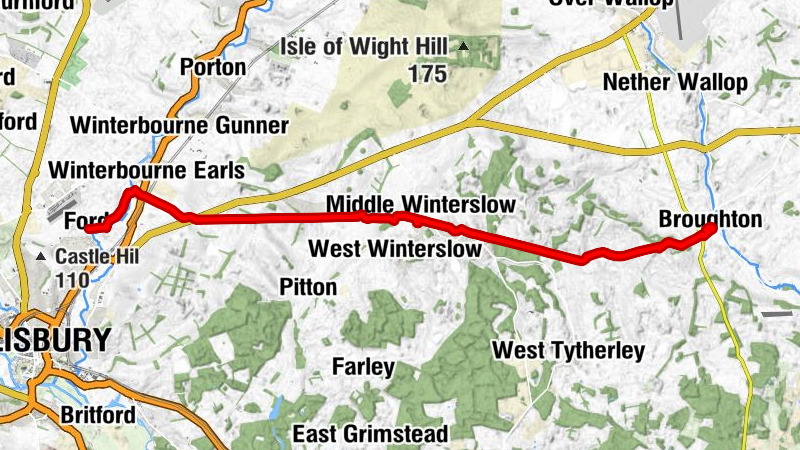 Broughton - Broughton Down - Buckholt - Salisbury