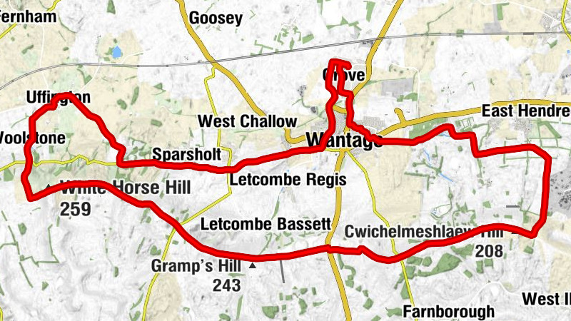 Grove - Cwichelmeshlaew Hill - Rams Hill - White Horse Hill