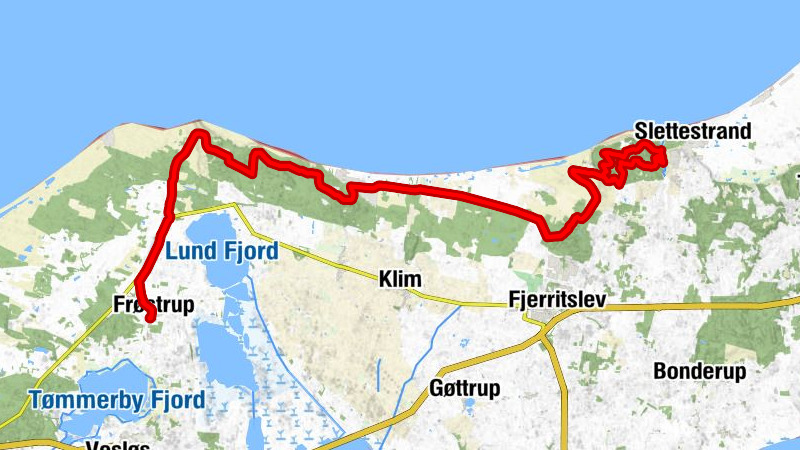 Frøstrup - Bjerget - Thorup Strand