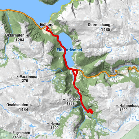 Eidfjord - Evjo - Eidfjord kyrkje - Øvrehagen