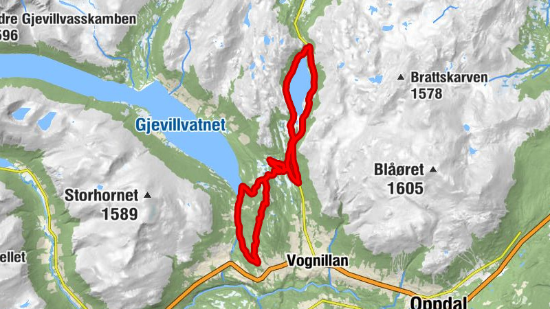 Osen - Raudhovden hytteområde - Stølsslettin hytteområde - Rauhovdin