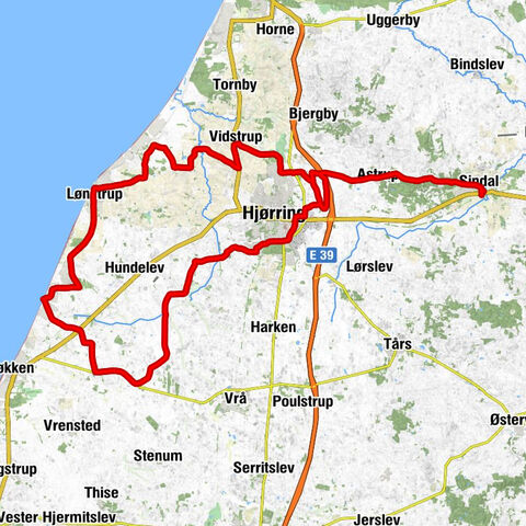 Sindal - Sindal Bykirke - Bålhøj - Børglum Kirke