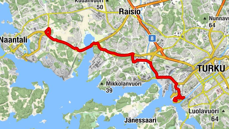Turku satama - Herttuankulma - Turku - Patterinhaka