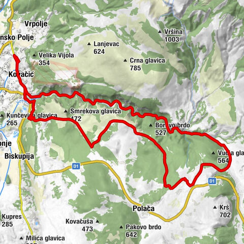 Kovačić - Topolje - Popovići - Vučkovići