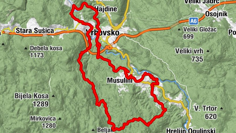 Gomirje - Carevo Brdo - Kamačnik - Vrbovsko