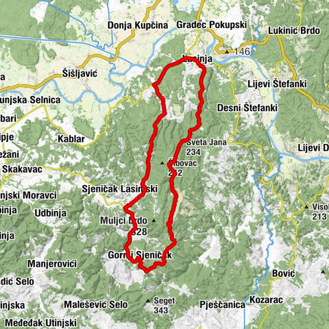 Lasinja - Dobrići - Brežani - Sveta Jana