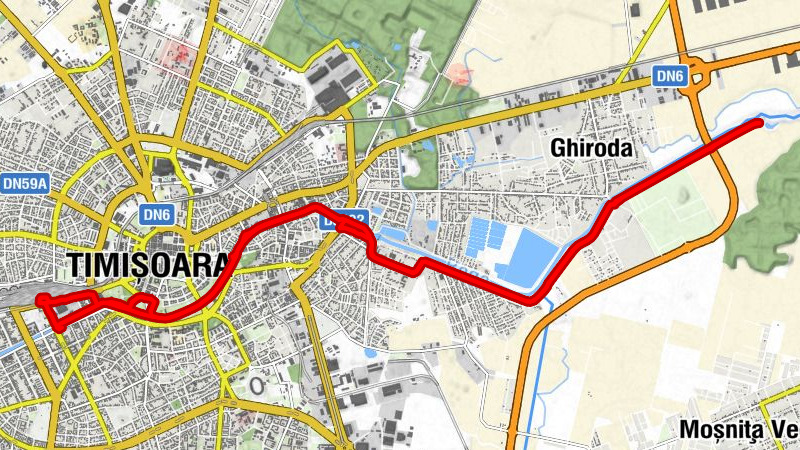 Timișoara Nord - Timișoara - Vasile Pârvan - Corneliu Coposu