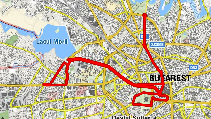 Gorjului - Biserica Ortodoxă Zlătari - Sfântul Ciprian - Biserica Doamnei - Dealul Arsenalului