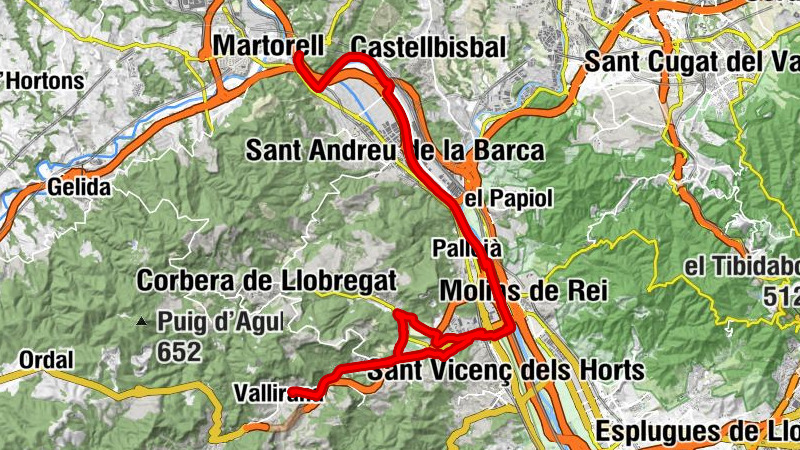 Vallirana - Església de Sant Esteve de Cervelló - Sant Vicenç dels Horts - Sant Feliu de Llobregat