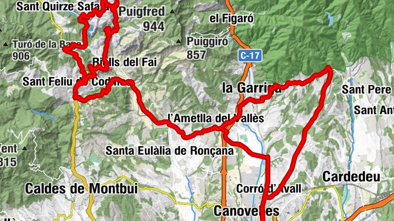 Granollers - Mare de Déu de Fàtima - Sant Mamet de Corró d'Amunt - les Franqueses - Granollers Nord