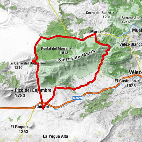 Chirivel - Alfahuara - Collado de Perentín - Puerto del Peral