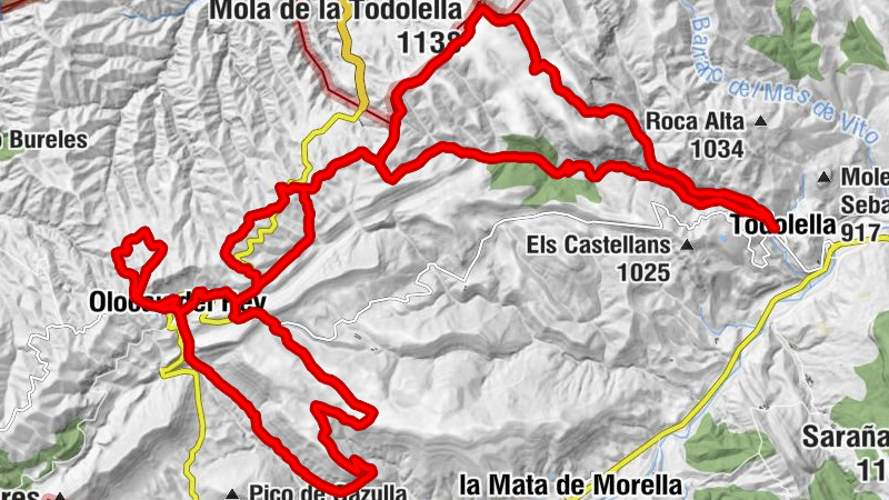 Olocau del Rey - Mola de la Todolella - Castillo de Olocau