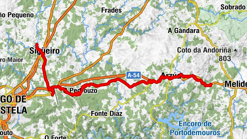 A Estación de Oroso - Igrexa de Santo André da Barciela - Capela de Santa Irene - Igrexa de Santaia de Arca