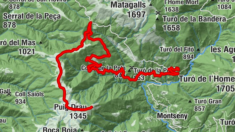 Montseny - Coll Formic - Pedres Blanques - Puig Drau