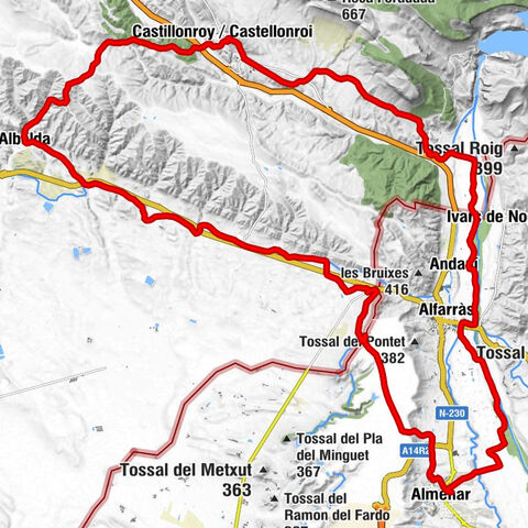 Almenar - Alfarràs - Andaní - Castillonroy / Castellonroi