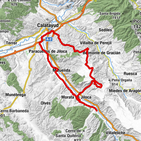 Buitrín - Morata de Jiloca - Calatayud - Paracuellos de Jiloca