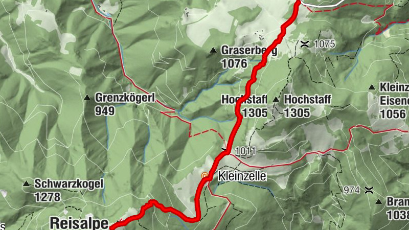 Gutensteiner Alpen: Ebenwaldhöhe - Reisalpe