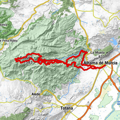 Alhama de Murcia - Collado del Humero - Collado de Don Eleuterio - Collado Mangueta