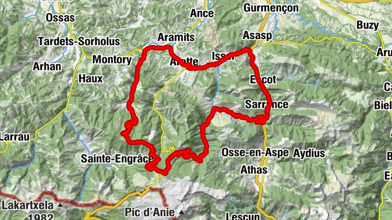 Quartier de la Gare - Pénalargue - Soum du Coutchet de Planté - Sarrance