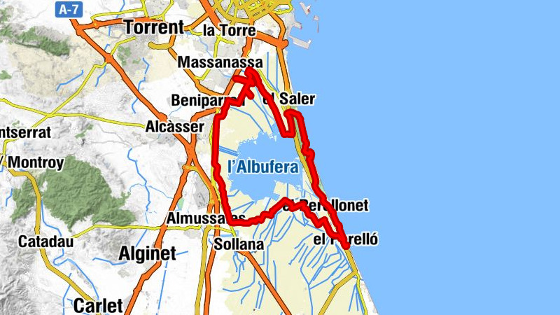 el Perelló - Silla - Restaurante La Primitiva - Ermita de Nuestra Señora del Recatí