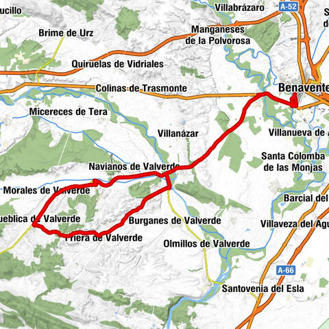 Benavente - Santa Cristina de la Polvorosa - Mózar - Friera de Valverde
