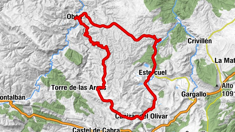 Santa Maria de El Olivar - Estercuel - Cañizar del Olivar - Obón