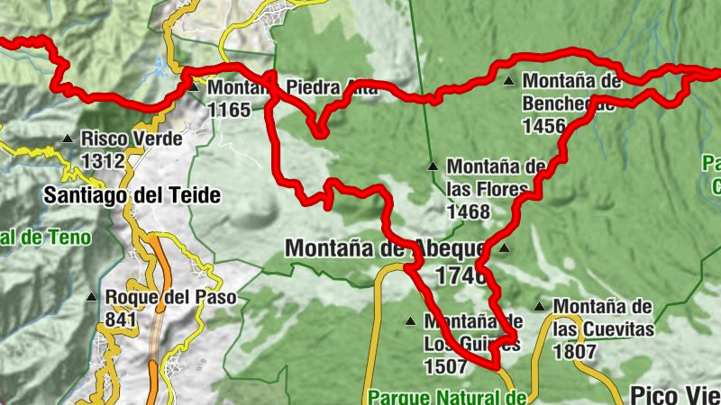 Buenavista del Norte - Cumbre Bolico - Puerto de Erjos - Los Partidos de Franquis