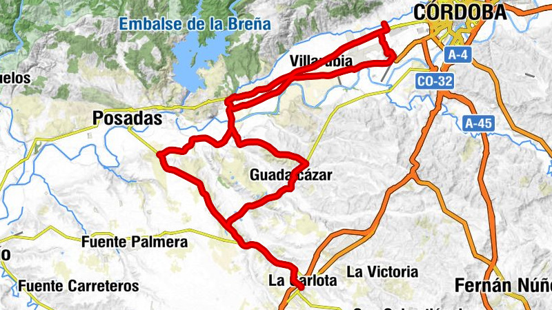 La Carlota - Los Mochos - La Golondrina - Llanos del Castillo