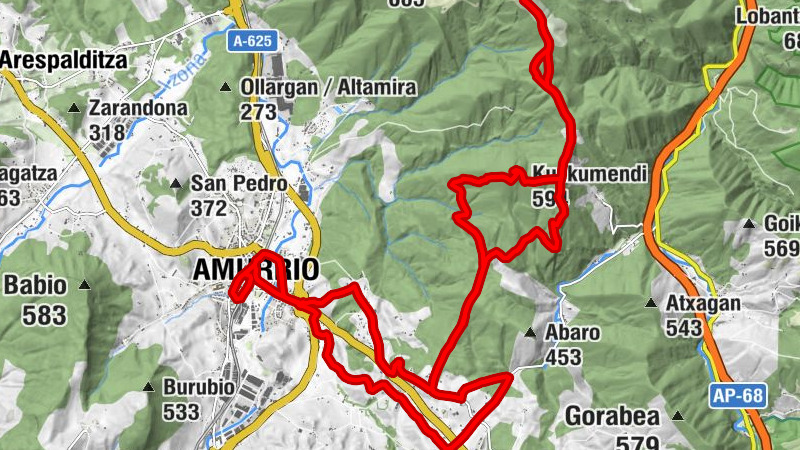 Amurrio - Goikomendi - Aspaltza - Kuskumendi