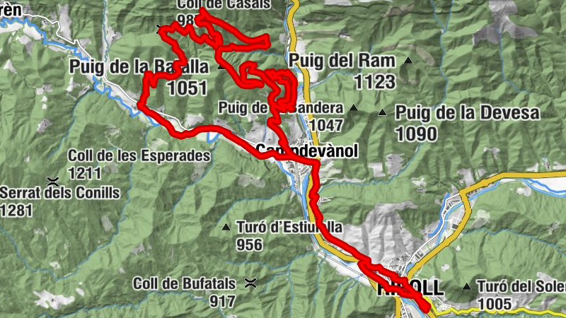 Ripoll - Sant Pere de Ripoll - Ca la Paquita - Puig de la Batalla