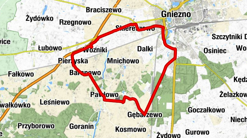 Gniezno - Gębarzewo - Pawłowo