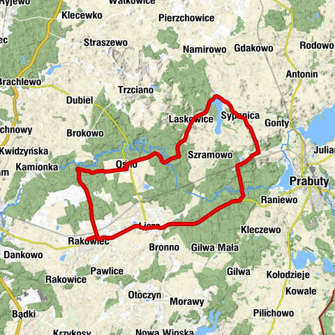 Rakowiec - Ośno - Laskowice - Kaplica Matki Bożej Królowej Polski w Sypanicy