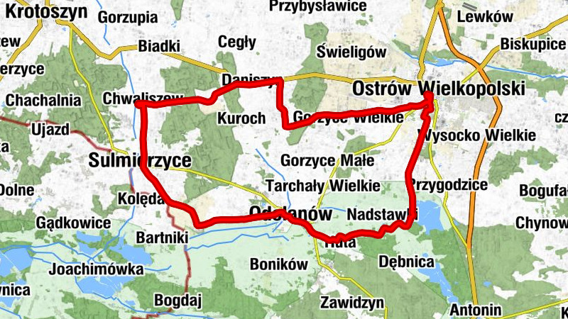 Ostrów Wielkopolski - Kościół pw. świętego Michała - Kościół pw. Wniebowzięcia NMP - Kościół pw. Podwyższenia Krzyża Świętego