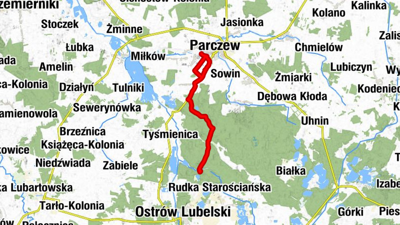 Parczew - Laski - Gościniec Parczewski - Gościniec
