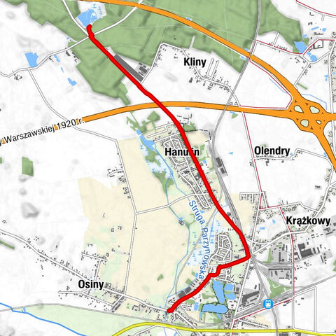 Kępno - Osiedle Mściwoja - Hanulin - Zajazd "Na Wilku"
