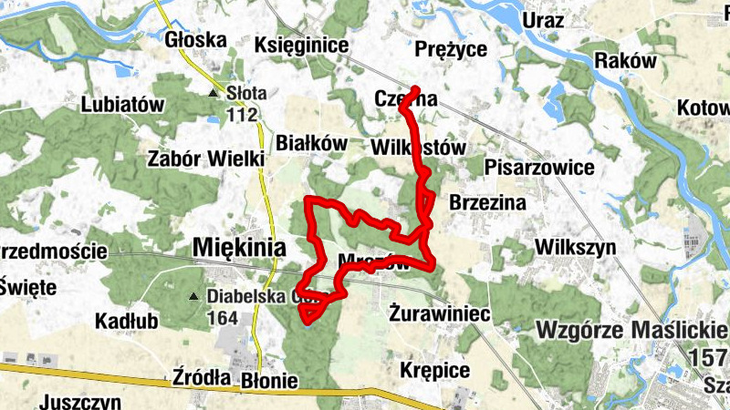 Czerna - Wilkostów - Łąkoszyce - Mrozów